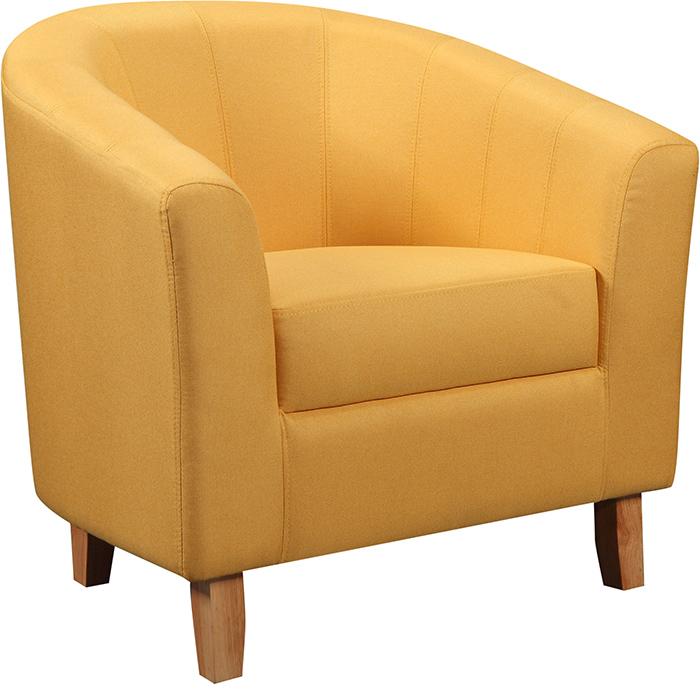 Tempo Tub Chair In Mustard Fabric - Click Image to Close